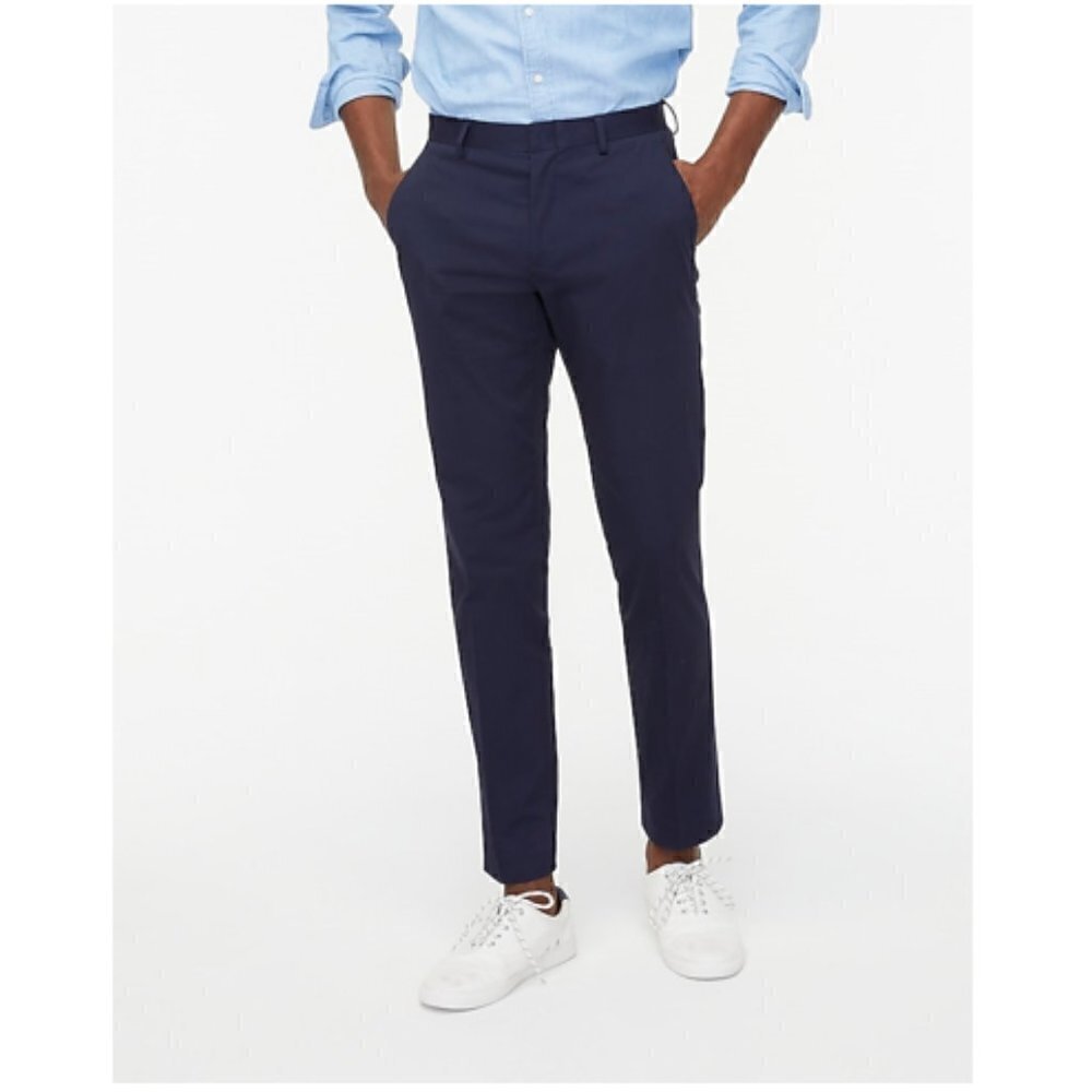 J. Crew Men's Slim Fit Thompson Chino Suit Pants Navy Size 30x32 NWT